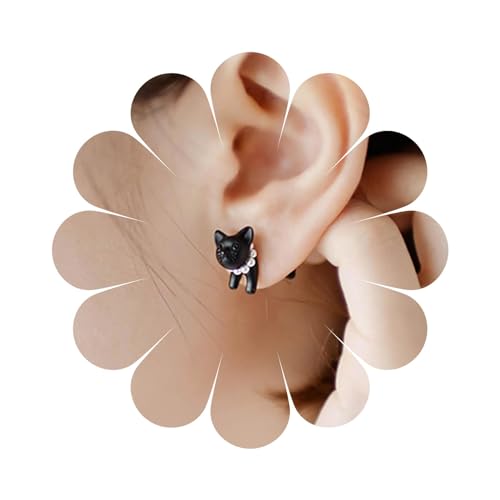 Aneneiceera Punk Schwarz Tier Ohrstecker Ohrringe Schwarz Leopard Form Ohrringe Leopard Ohrstecker Gothic Halloween Ohrringe Süße Kleine Tier Ohrringe Schmuck Für Frauen Und Mädchen Geschenke von Aneneiceera