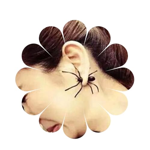 Aneneiceera Schwarze Spinnen Ohrringe Gothic Spinnen Ohrstecker Ohrringe Übertrieben Punk Ohrstecker Halloween Gruselige Ohrringe Kostüm Ohrringe Schmuck Für Frauen Und Mädchen von Aneneiceera