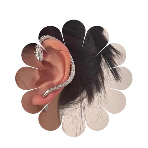 Aneneiceera Silberne Schlange Ohrstecker Gothic Schlange Ohrstecker Übertrieben Punk Ohrstecker Ohrringe Wickel Ohrringe Halloween Ohrringe Kostüm Ohrringe Schmuck Für Frauen Und Mädchen von Aneneiceera