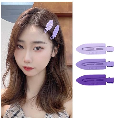 Aneneiceera Vintage Acryl Snap Clip Metall Schaufel Haarspange Bonbon Farbe Haarspange Neon Haar Pin Kopfstücke Dekorative Bobby Pins Kopfbedeckungen Acryl Metall Snap Haar Zubehör Frauen 3pcs (lila) von Aneneiceera