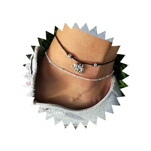 Aneneiceera Vintage Geschichtet Elefant Knöchel Armband Silber Elefant Baumeln Knöchel Armband Schwarz Schwarz Wachs Seil Knöchel Armband Sommer Fuß Kette Schmuck Für Frauen Und Mädchen Geschenke Aneneiceera Vintage Geschichtet Elefant Knöchel Armband Silber Elefant Baumeln Knöchel Armband Schwarz Schwarz Wachs Seil Knöchel Armband Sommer Fuß Kette Schmuck Für Frauen Und Mädchen Geschenke von Aneneiceera