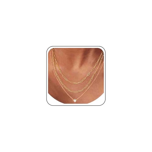 Aneneiceera Vintage Geschichtet Kristall Choker Halskette Gold Strass Anhänger Halskette Büroklammer Kette Halskette Mehrschichtige Figaro Kette Halskette Schmuck Für Frauen Aneneiceera Vintage Geschichtet Kristall Choker Halskette Gold Strass Anhänger Halskette Büroklammer Kette Halskette Mehrschichtige Figaro Kette Halskette Schmuck Für Frauen von Aneneiceera