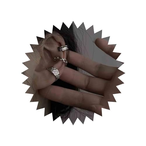 Aneneiceera Vintage Geschichtet Ohrmanschette Ohrringe Silber Klobig Kreis Ring Manschette Ohrringe Breite Reifen Manschette Gefälschte Helix Ohrschellen Ohrringe Schmuck Für Frauen Und Mädchen von Aneneiceera