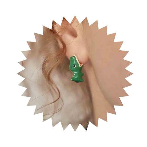 Aneneiceera Vintage Grüne Dinosaurier Ohrringe Kleine Dino Ohrringe Dinosaurier Beißen Ohrringe Polymer Ton Tier Ohrringe Schmuck Für Frauen Und Mädchen Dinosaurier Liebhaber Geschenke von Aneneiceera