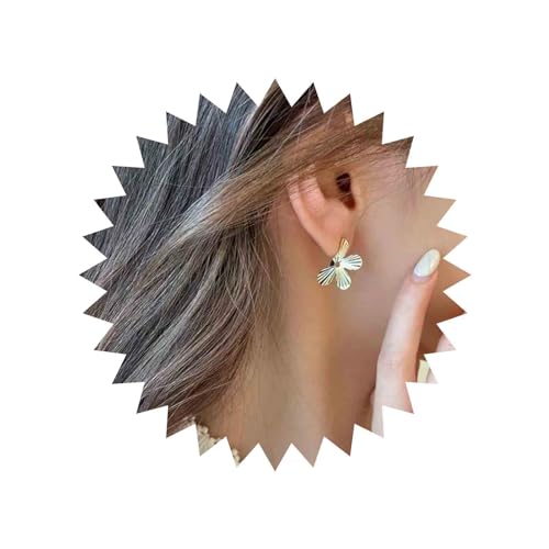 Aneneiceera Vintage Halb Metall Blume Ohrstecker Ohrringe Gehämmert Blume Blütenblatt Ohrringe Geschwungene Gänseblümchen Blume Ohrringe Texturiert Gold Ohrringe Schmuck Für Frauen Und Mädchen von Aneneiceera