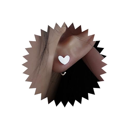 Aneneiceera Vintage Kleine Herz Spiral Ohrringe Silber Kleine Herz Ohrringe Herz Twist Ohr Huggies Ohrringe Boho Liebe Herz Ohrstecker Ohrringe Schmuck Für Frauen Und Mädchen von Aneneiceera