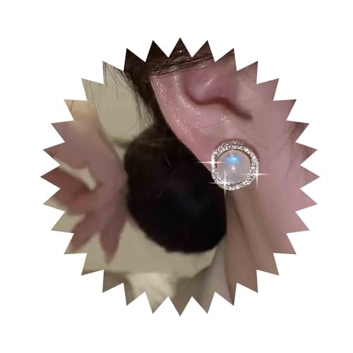 Aneneiceera Vintage Kristall Kreis Perlen Ohrringe Gold Halo Perlen Ohrstecker Cz Verdreht Reifen Ohrringe Braut Perle Geometrische Ohrringe Schmuck Für Frauen Und Mädchen von Aneneiceera