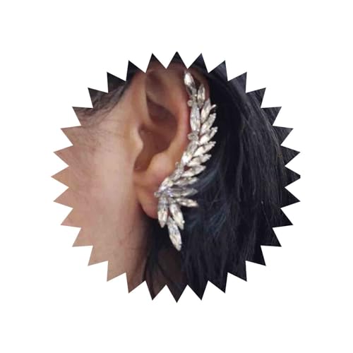 Aneneiceera Vintage Kristall Manschette Ohrringe Silber Strass Krabbler Ohrringe Cz Gepflastert Manschette Wrap Ohrringe Boho Kristall Clip Auf Ohrringe Schmuck Für Frauen Und Mädchen von Aneneiceera