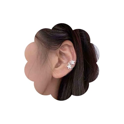 Aneneiceera Vintage Kristall Stern Ohr Manschette Ohrringe Silber Strass Manschette Clip Ohrring Cz Stern Knorpel Manschette Wickeln Ohrring Minimalistisch Kein Piercing Ohrringe Schmuck Für Frauen von Aneneiceera