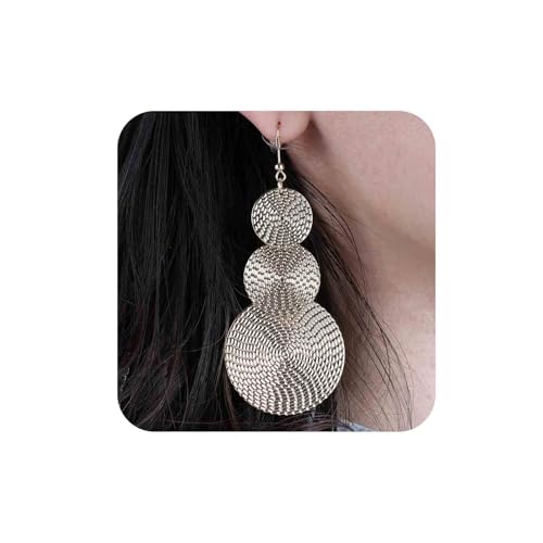 Aneneiceera Vintage Lange Scheibe Münze Baumeln Gold Münze Ohrringe Geometrische Kreis Ohrringe Für Frauen von Aneneiceera