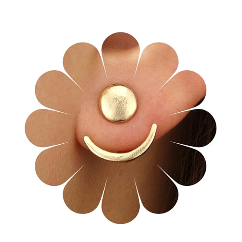Aneneiceera Vintage Mond Ohrstecker Ohrstecker Gold Halbmond Ohrstecker Winzige Scheiben Ohrstecker Mondsichel Ohrstecker Minimalistisch Himmlisch Ohrstecker Schmuck Für Frauen Und Mädchen von Aneneiceera