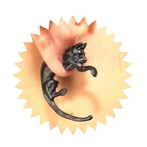 Aneneiceera Vintage Panther Ohrstecker Ohrringe Schwarz Leopardenkopf Ohrringe Leopardenkopf Schwebende Ohrringe Gothic Halloween Ohrringe Punk Ohrringe Schmuck Für Frauen Und Mädchen (panther Form) von Aneneiceera