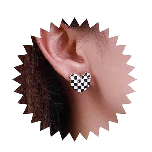 Aneneiceera Vintage Schwarz Weiß Herz Ohrringe Acryl Schwarz Weiß Kariert Herz Ohrringe Schwarz Weiß Gestreift Schachbrett Herz Baumeln Ohrringe Liebe Gitter Ohrringe Schmuck Für Frauen Und Mädchen Aneneiceera Vintage Schwarz Weiß Herz Ohrringe Acryl Schwarz Weiß Kariert Herz Ohrringe Schwarz Weiß Gestreift Schachbrett Herz Baumeln Ohrringe Liebe Gitter Ohrringe Schmuck Für Frauen Und Mädchen von Aneneiceera