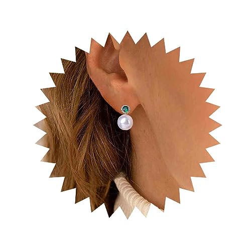 Aneneiceera Vintage Smaragd Perlenohrringe Grüne Smaragd Ohrstecker Runde Perlen Ohrringe Süßwasserperle Smaragd Ohrringe Schmuck Für Frauen Und Mädchen Aneneiceera Vintage Smaragd Perlenohrringe Grüne Smaragd Ohrstecker Runde Perlen Ohrringe Süßwasserperle Smaragd Ohrringe Schmuck Für Frauen Und Mädchen von Aneneiceera