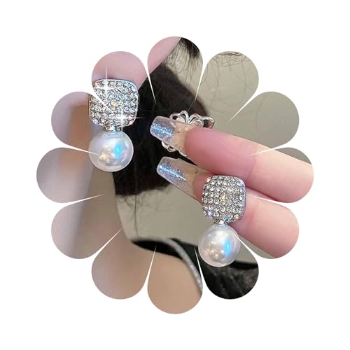Aneneiceera Vintage Strass Perle Ohrringe Silber Kristall Quadrat Ohrstecker Ohrringe Hochzeit Strass Ohrringe Cz Perle Ohrringe Schmuck Für Frauen Und Mädchen Aneneiceera Vintage Strass Perle Ohrringe Silber Kristall Quadrat Ohrstecker Ohrringe Hochzeit Strass Ohrringe Cz Perle Ohrringe Schmuck Für Frauen Und Mädchen von Aneneiceera