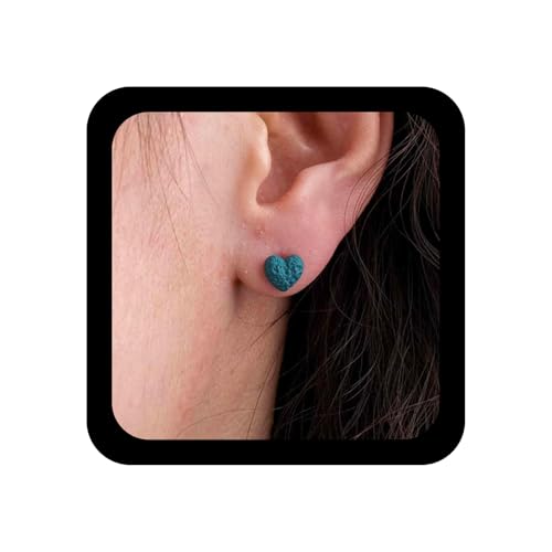 Aneneiceera Vintage Winzige Blaue Herz Ohrstecker Kleine Matte Herz Ohrringe Blau Liebe Herz Geformt Ohrringe Petite Herz Blau Ohrringe Schmuck Für Frauen von Aneneiceera
