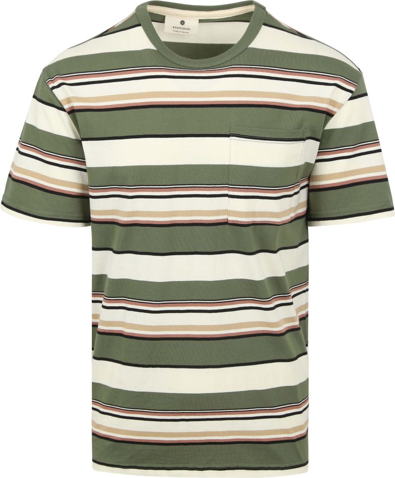 Anerkjendt Akkikki T-shirt Streifen Grün - Größe L von Anerkjendt
