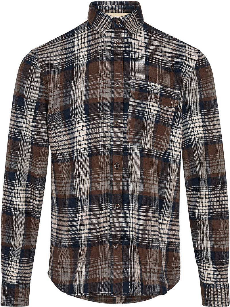 Anerkjendt Hemd Leif Karos Braun Navy - Größe S von Anerkjendt