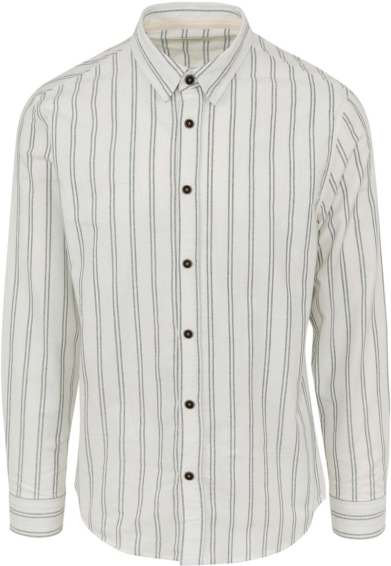 Anerkjendt Hemd Leif Weiß Gestreift - Größe M von Anerkjendt