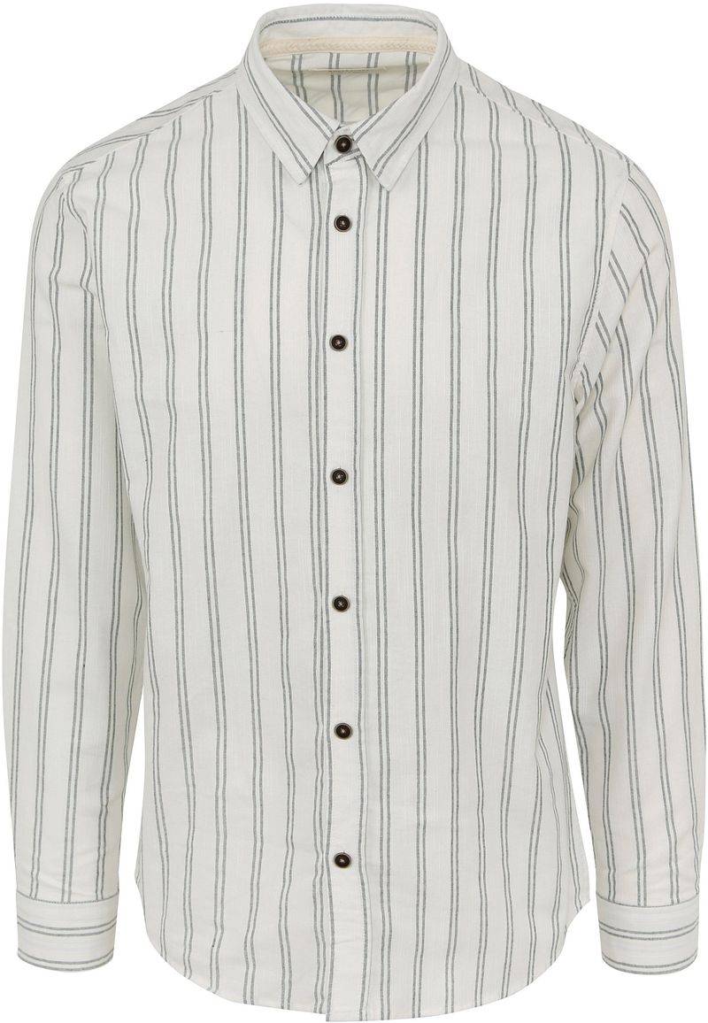 Anerkjendt Hemd Leif Weiß Gestreift - Größe M von Anerkjendt