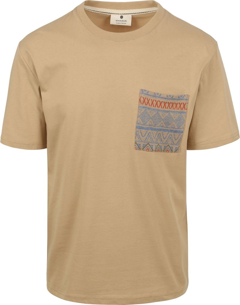 Anerkjendt Kikki T-shirt Jacquard Beige - Größe M von Anerkjendt