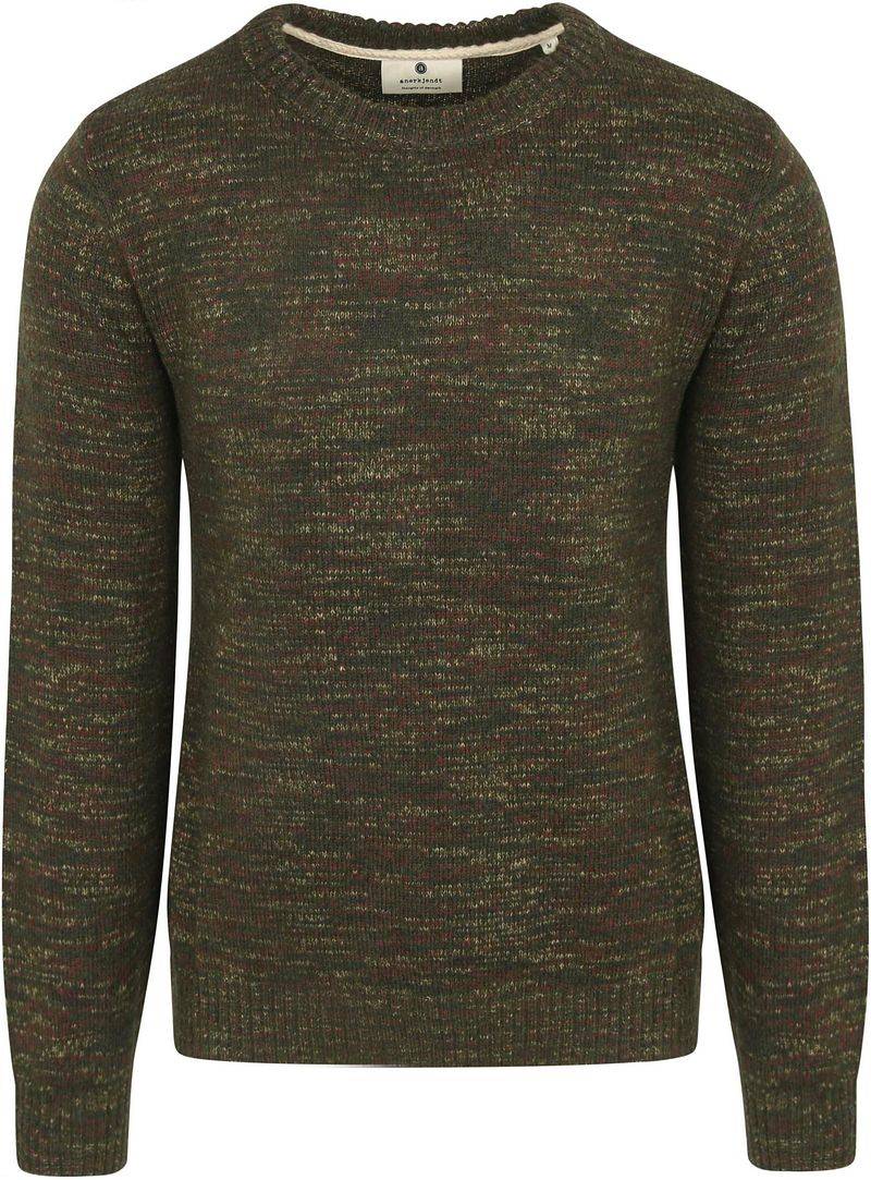 Anerkjendt Pullover Sune Wool Mix Melange Grün - Größe L von Anerkjendt