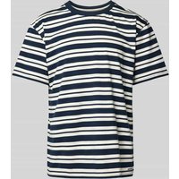 ANERKJENDT T-Shirt mit Streifenmuster Modell 'AKKIKKI' in Dunkelblau, Größe L von ANERKJENDT