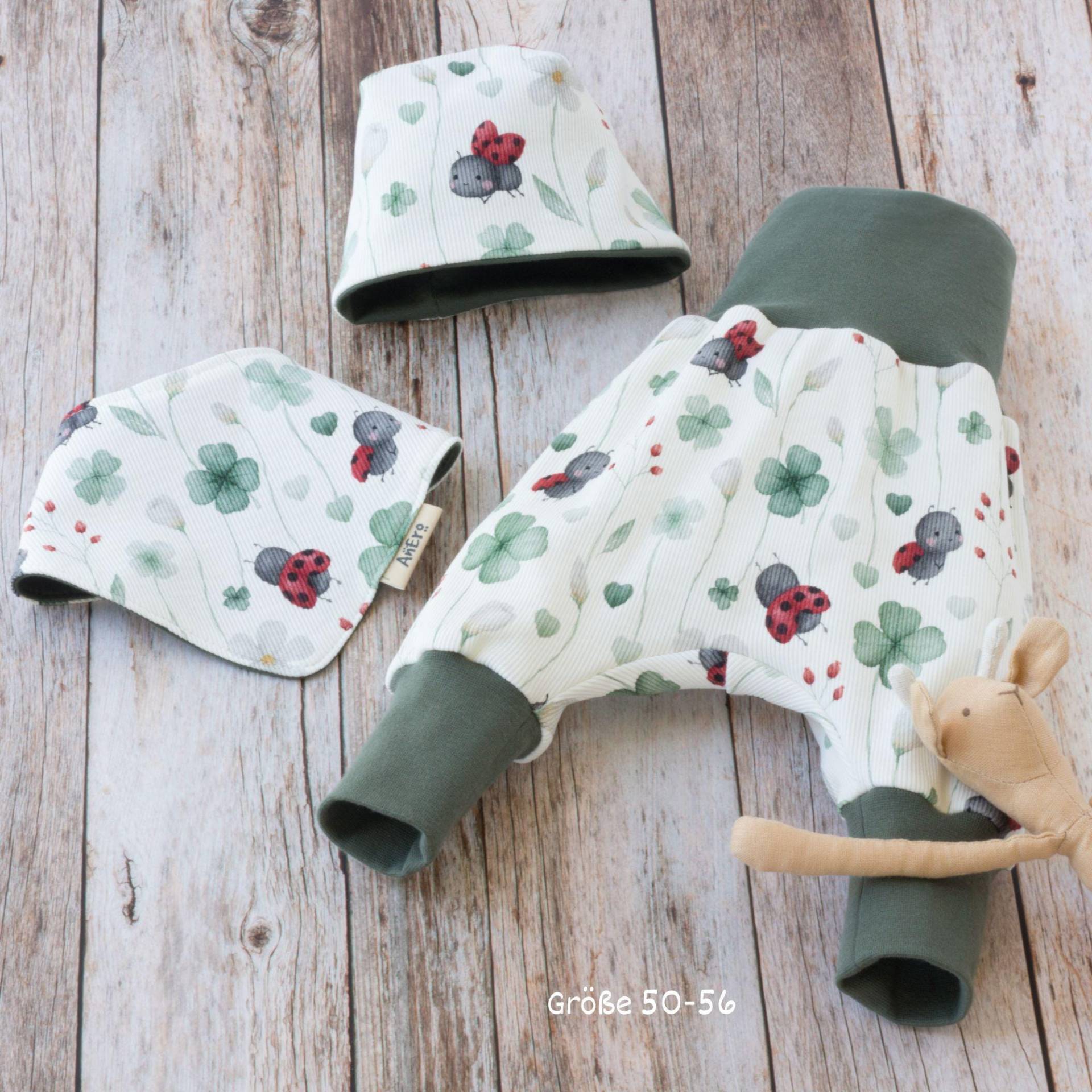 Erstlingsset "Marienkäfer" Aus Pumphose Mütze/Halstuch | Babyset Für Jungen Und Mädchen Home Coming Outfit Babys von AneroNeedlework