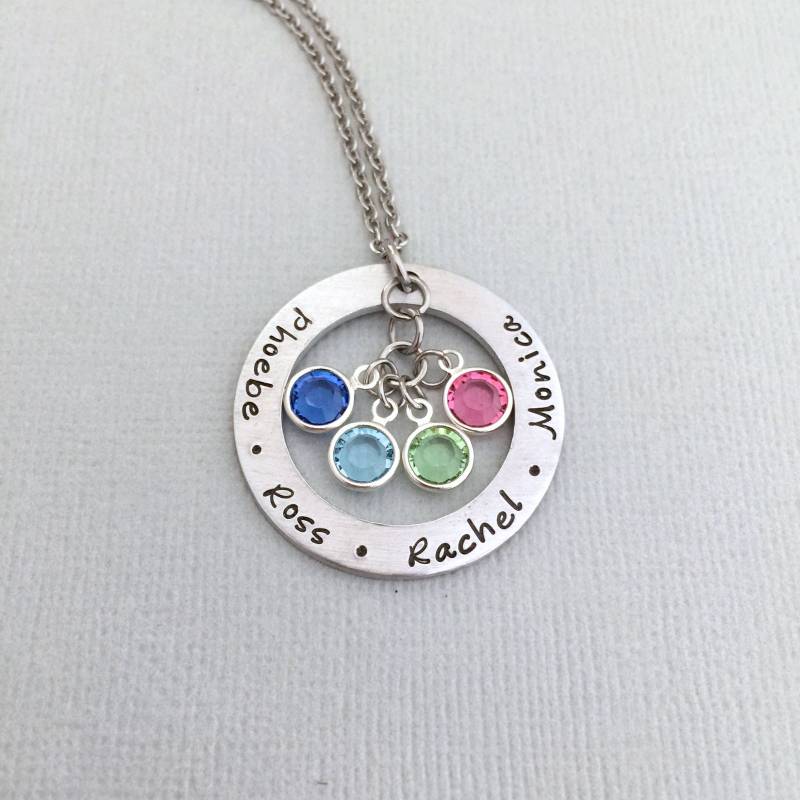 Personalisierte Namenskette, Familienkette, Geschenk Für Mama, Mutter Schmuck, Oma Halskette, Geburtsstein Nana Anesandeve von AnesandEve