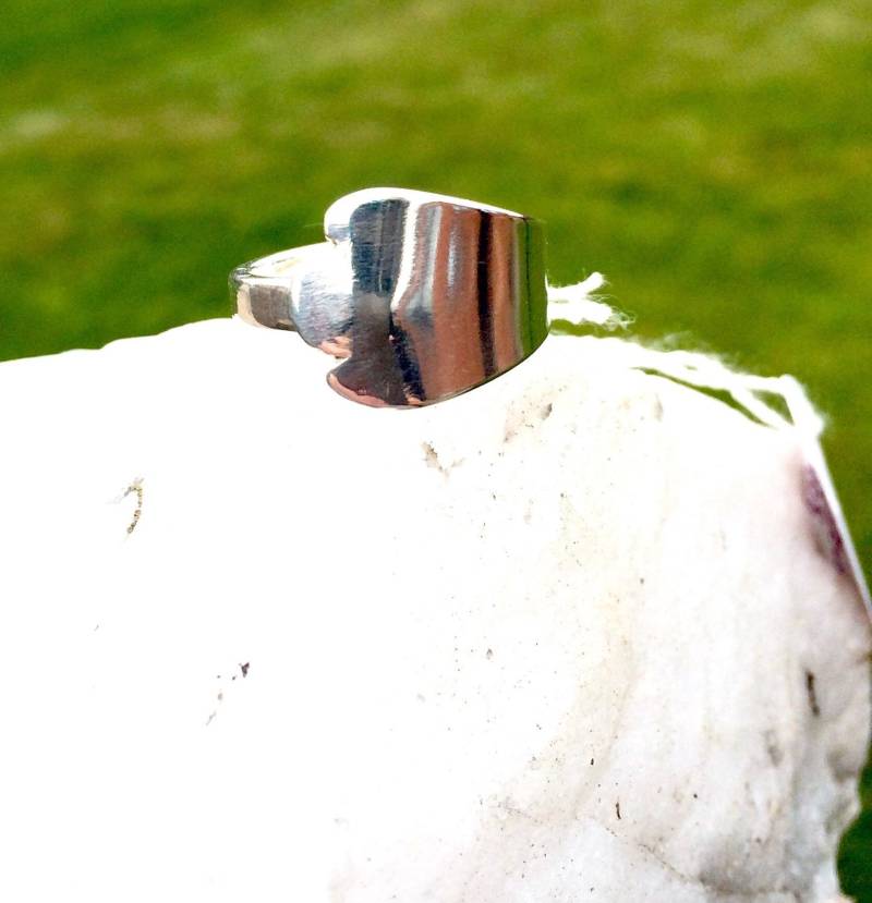 Antike Upcycled Sterling Silber "Löffel Ring' Stier-Nase-Design - Einstellbare Größe, Einmalig Und Einzigartig Alle Original Markenzeichen von Anetgems