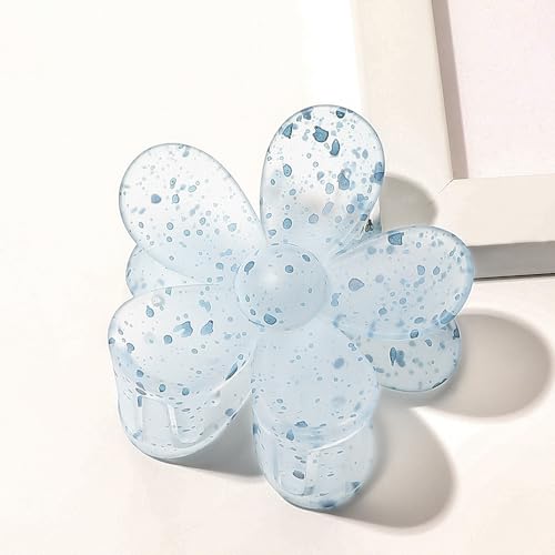 1 Stück Blumen Haarspangen, Kleine Haarklammern für Damen, Rutschfest Haarkrallen, Süße Blumenklammer, Haarspiralen Clip zum Fixieren Haaren für Frauen Haar Accessoires,Blau C von Anevous