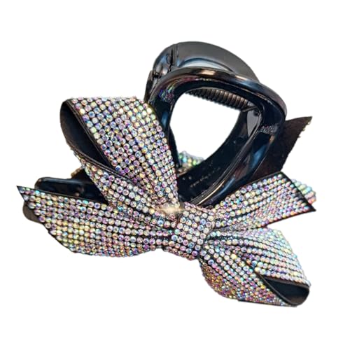 1 Stück Haarspangen Elegante,Schleifen Haarklammer mit Strasssteinen,Spange Glitzer Haarspange,Kristall Haarclips,Bogen Haarschmuck,Bow Clip für Damen und Kleine Mädchen,Bunt von Anevous