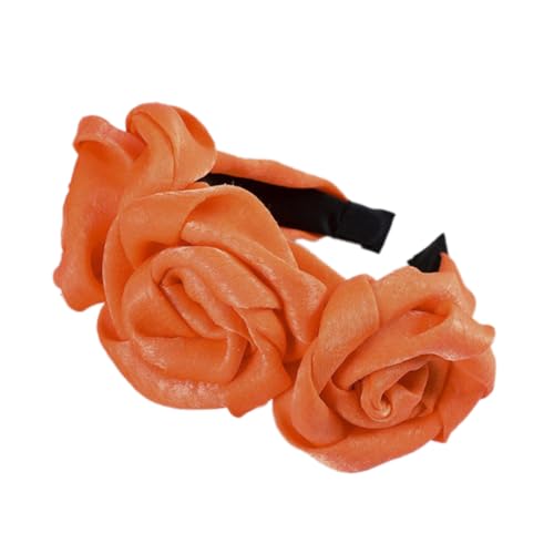 1 Stück Rose Blumen Stirnband, Haarband Blumenstirnband Modisch Stirnbänder, Damen Haarreif Blumenkranz Haarreifen Haarschmuck für Frauen Mädchen, Hochzeit Geburtstag Party Festival,Orange 1 Stück Rose Blumen Stirnband, Haarband Blumenstirnband Modisch Stirnbänder, Damen Haarreif Blumenkranz Haarreifen Haarschmuck für Frauen Mädchen, Hochzeit Geburtstag Party Festival,Orange von Anevous