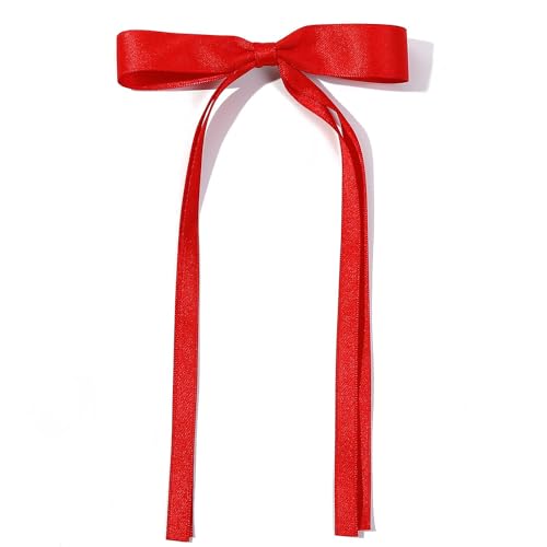 10 Stück Haarspange mit Schleife Damen, Schleifen Haarspangen, Mode Haarschleife Haarnadel Clips, Exquisite Eleganter Haarklammern, Haarschmuck für Frauen Accessoires,Rot von Anevous