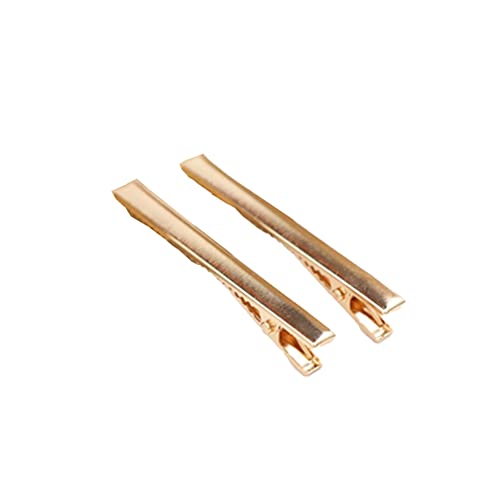 10 Stück Haarspangen für Damen, Rutschfest Haarspangen, Metall Haarclips, Friseursalon Haarklammern, Haar Clips Metall, Haarschmuck Haarspange für DIY Haarstyling,Gold E 6cm von Anevous