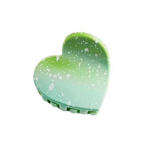 10 Stück Herz Kleine Haarklammern, Dekorativer Clip Haarspange, Rutschfeste Kleine Haarspangen, Herzform Haarspange, Haar Clips Haarstyling Zubehör für Frauen Haarschmuck,Grün von Anevous