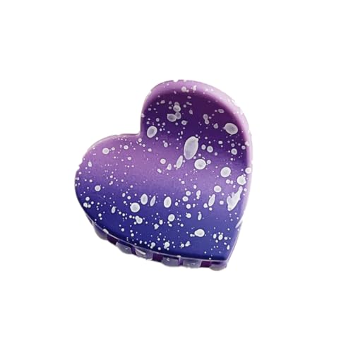 10 Stück Herz Kleine Haarklammern, Dekorativer Clip Haarspange, Rutschfeste Kleine Haarspangen, Herzform Haarspange, Haar Clips Haarstyling Zubehör für Frauen Haarschmuck,Lila von Anevous
