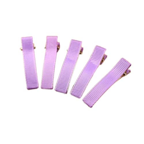 100 Stück Metall Haarspange für Damen, 5cm Modische Haarklammern Haarspange, Schöne Haar Schnappclips Einfache Haarspangen Clips für Fraue Dickes Dünnes Haar,Hellviolett von Anevous