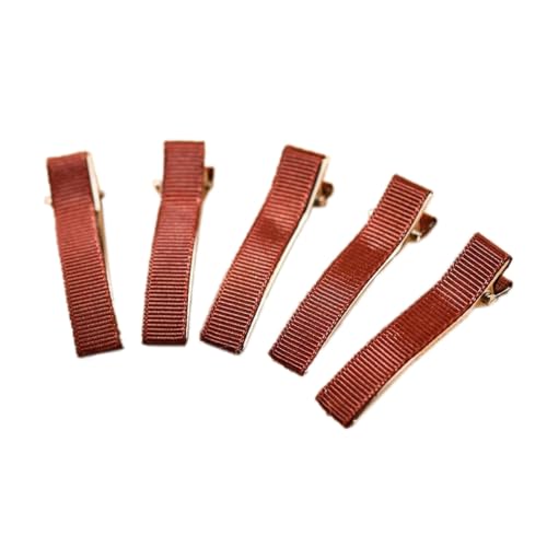 100 Stück Metall Haarspange für Damen, 5cm Modische Haarklammern Haarspange, Schöne Haar Schnappclips Einfache Haarspangen Clips für Fraue Dickes Dünnes Haar,Kaffee von Anevous