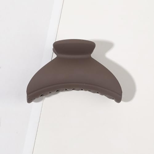 2 Stück kleine Haarklammer für Damen, rutschfeste Haarklammern Einfarbige Haarnadel, Französisch Haarspangen Mode Haarschmuck für Frauen Accessoires,4,5 cm Halbmond-Dunkelkaffee von Anevous