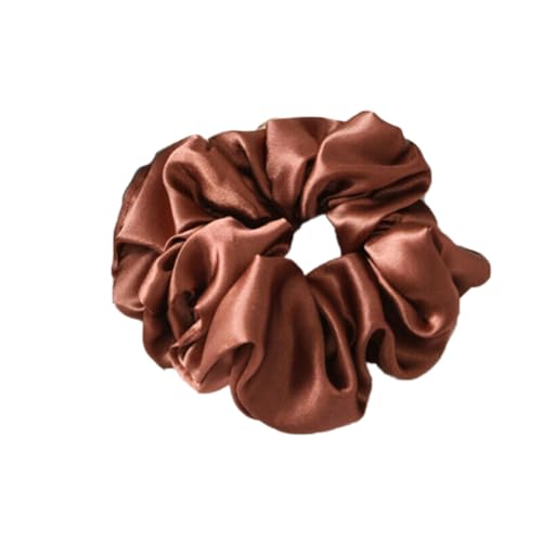 20 Stück Einfarbiger Haargummis Damen, Satin Seide Scrunchies Elastisch Haarband Haarbänder Weiche Haarringe Haarschmuck Pferdeschwanzhalter für Mädchen Frauen,Rotbraun von Anevous