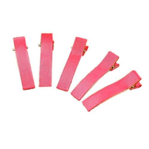 20 Stück Metall Haarspange für Damen, 3.5cm Modische Haarklammern Haarspange, Schöne Haar Schnappclips Einfache Haarspangen Clips für Fraue Dickes Dünnes Haar,Rosenrot von Anevous