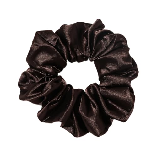 3 Stück Haargummis, Einfarbiger Scrunchies für Damen Elastische Haargummi Weiche Haarringe Gummibänder, Scrunchie Zopfgummis Haargummi Haarschmuck für Damen und Mädchen,Braun von Anevous