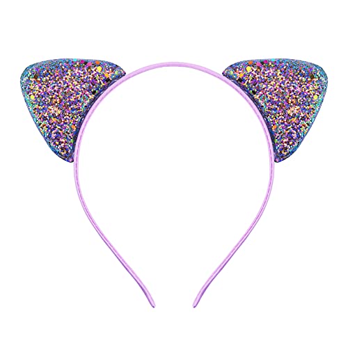 5 Stück Katzenohren Stirnband, Glitzer Katze Haar Hoops Sparkle Stirnbänder, Metall katzenohren Haarbänder Pailletten Haarreifen Haarschmuck für Mädchen Geburtstag Party,Marineblau 5 Stück Katzenohren Stirnband, Glitzer Katze Haar Hoops Sparkle Stirnbänder, Metall katzenohren Haarbänder Pailletten Haarreifen Haarschmuck für Mädchen Geburtstag Party,Marineblau von Anevous