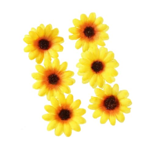 6 Stück Gänseblümchen Haarspangen Damen, Entenschnabel Clip Haarnadeln, Nette Sunflower Haarspange, Frische Haarclips für Frauen Party Hochzeit Strand Dekoration,Gelb von Anevous