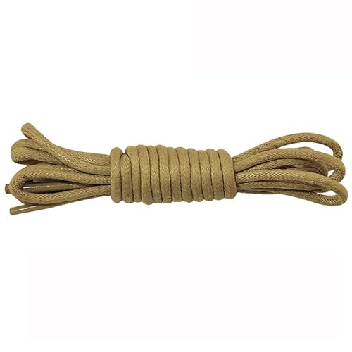 Anevous 2 Paar Rund Schnürsenkel,Reißfest Schuhbänder,3 mm dünne Schnürsenkel,Stiefel Shoelace Damen Herren für Wanderschuhe Arbeitsschuhe Trekkingschuhe,Outdoorschuhe,Khaki 80cm von Anevous