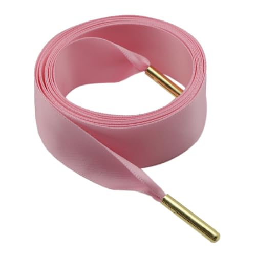 Anevous 2 Paar Satin Flache Schnürsenkel,Premium Satinschnürsenkel,Ersatz Schuhbänder,Ribbon,Satinband,Shoelaces für Damen,Laufschuhe,Turnschuhe,Sneaker,Sportschuhe,Rosa,100cm von Anevous