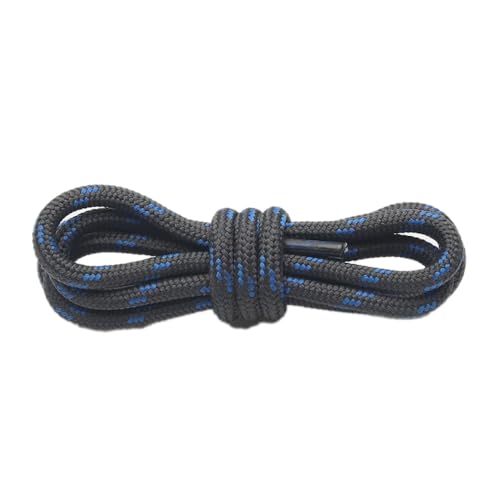 Anevous 2 Paar Schuhbänder Rund, 4mm reißfeste Schnürsenkel, Schuhband aus Polyester, Ersatz Schnürsenkel für Trekkingschuhe Arbeitsschuhe Wanderschuhe Damen Herren,Dunkelgrau A 120cm von Anevous