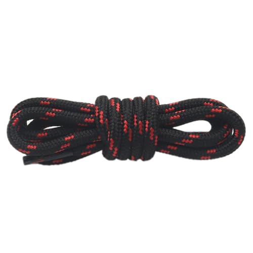 Anevous 2 Paar Schuhbänder Rund, 4mm reißfeste Schnürsenkel, Schuhband aus Polyester, Ersatz Schnürsenkel für Trekkingschuhe Arbeitsschuhe Wanderschuhe Damen Herren,Schwarz B 80cm von Anevous