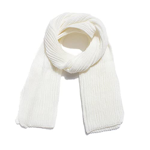 Anevous Winter Schal Herren damen, Klassische Wärmender Strickschal, Modeschal Unisex Warmer Schals,Langschal Weiches Strickhalstuch für Mann Frauen Herbst Winterscha Geschenk,Weiß von Anevous